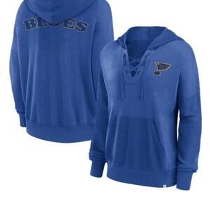 St. Louis Blues NHL Fanatics Women’s Hoodie XL – Light Blue Lace-Up – NWT